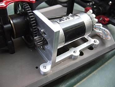 Brushelss motor mount on the CEN Matrix TR  