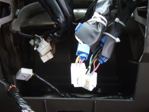 Nissan Titan Stereo Upgrade -  tapped in the the speaker wires