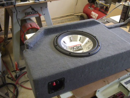 Custom subwoofer enclosure - with MTX 6000 installed